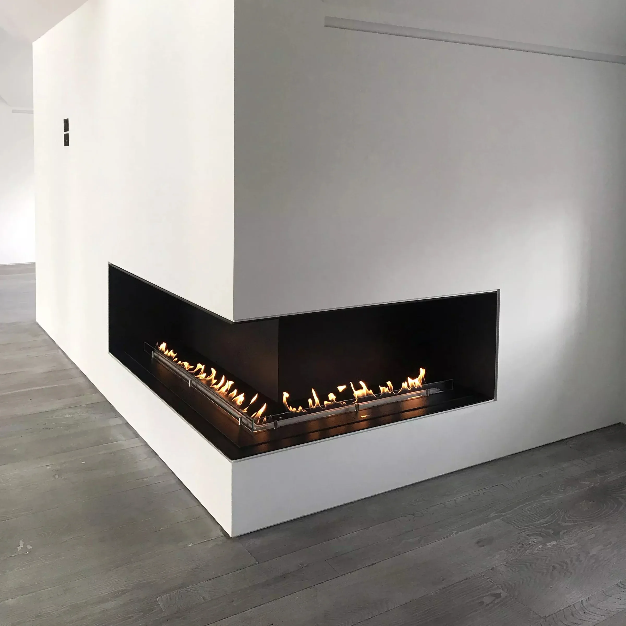 Bioetanol integrado como separador de ambiente en una esquina abierta